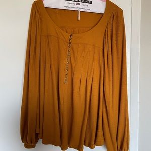 Free people mustard top